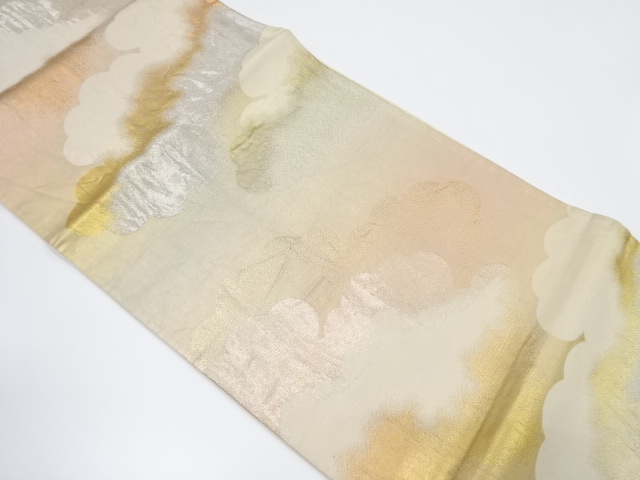 アンティーク　雲模様織り出し袋帯（材料）